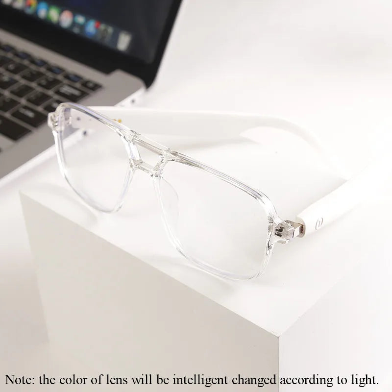 GS10 Smart Audio Glasses Color-Change Lenses Wireless Bluetooth Glasses Anti-blue Light Ai Voice Assistant Camera Music Control