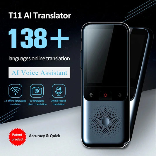 2025 New T11 Portable Audio Translator 138 Language Smart Translator Offline In Real Time AI Voice Smart Voice Photo Translator
