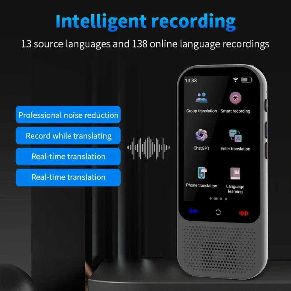 S80 Pro Portable Language Translator Device & 138 Languages Voice Translating 16 Offline Translation Simultaneous Interpretation