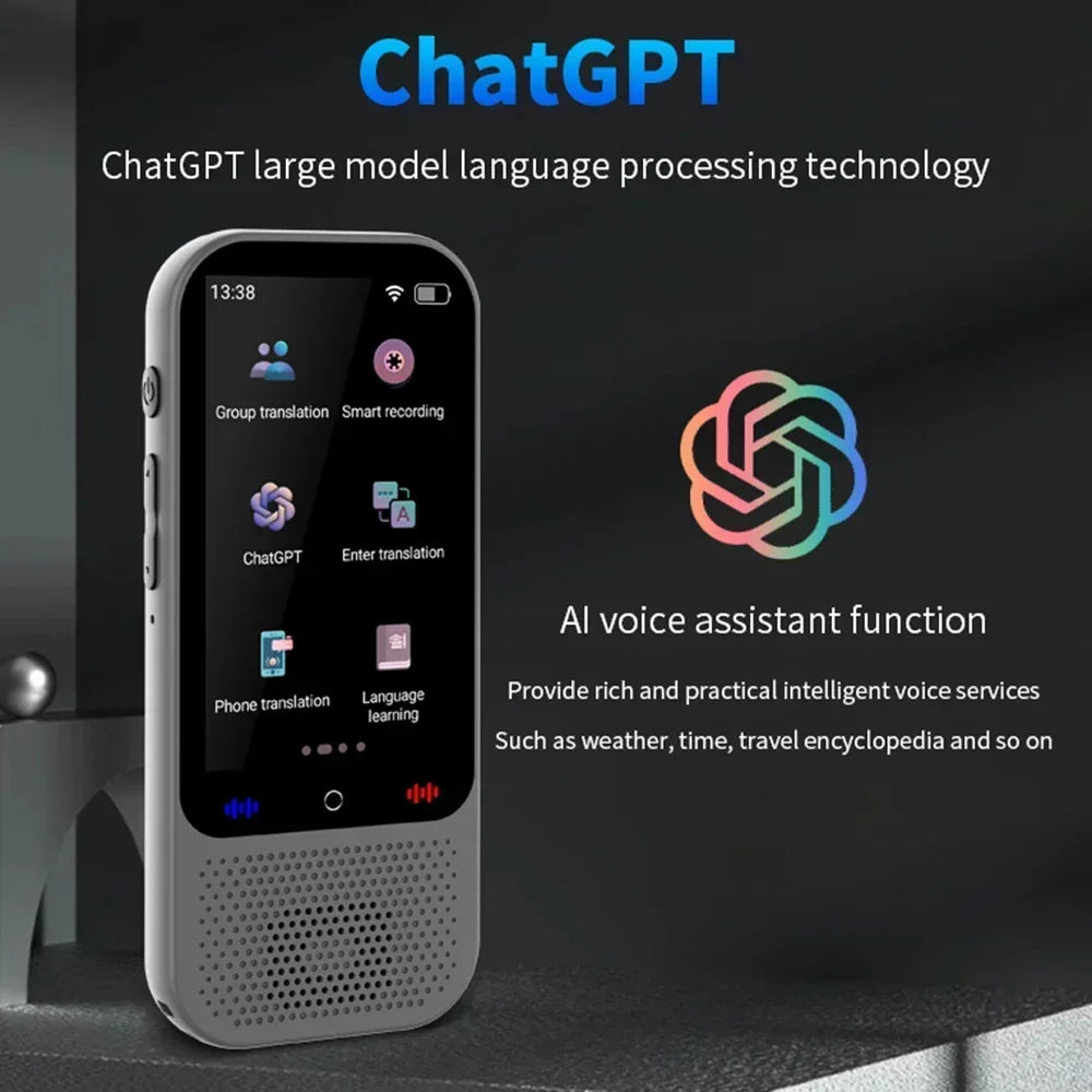 S80 Pro Portable Language Translator Device & 138 Languages Voice Translating 16 Offline Translation Simultaneous Interpretation