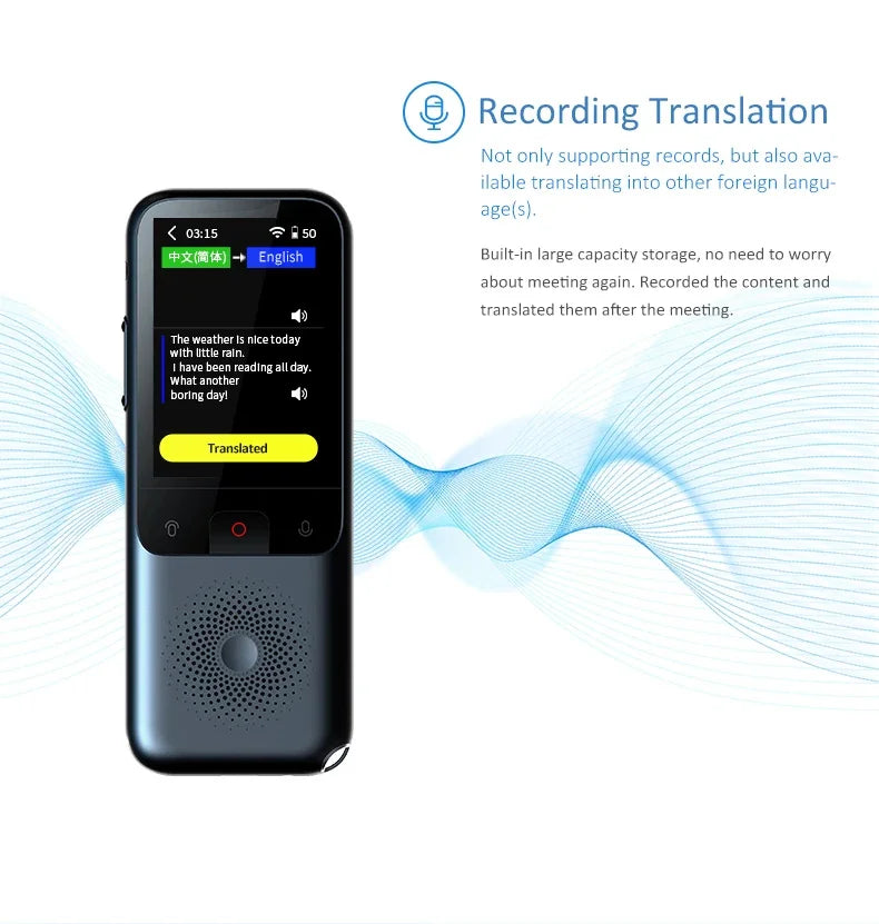 2025 New T11 Portable Audio Translator 138 Language Smart Translator Offline In Real Time AI Voice Smart Voice Photo Translator