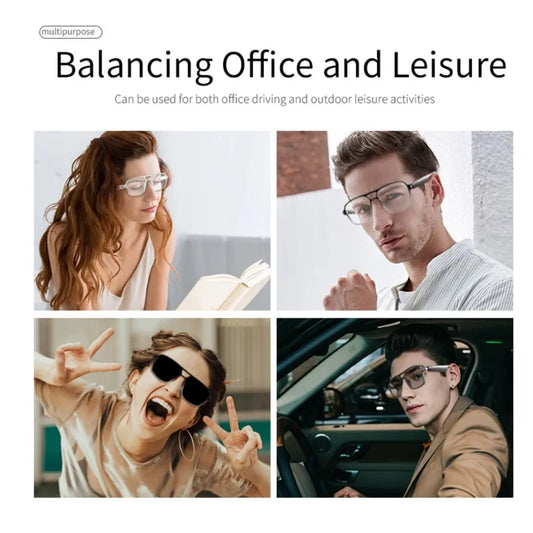 GS10 Smart Audio Glasses Color-Change Lenses Wireless Bluetooth Glasses Anti-blue Light Ai Voice Assistant Camera Music Control