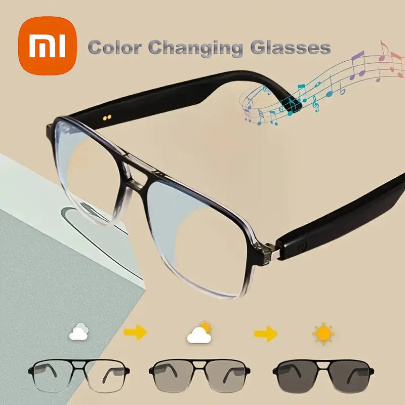 Xiaomi Smart Sunglasses Glasses Bluetooth Call Outdoor Sports Headphones Voice Navigation Photochromic Lens Waterproof Anti-UV