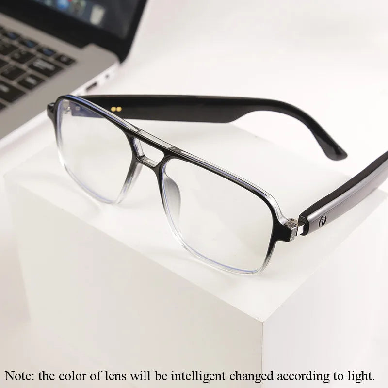 GS10 Smart Audio Glasses Color-Change Lenses Wireless Bluetooth Glasses Anti-blue Light Ai Voice Assistant Camera Music Control