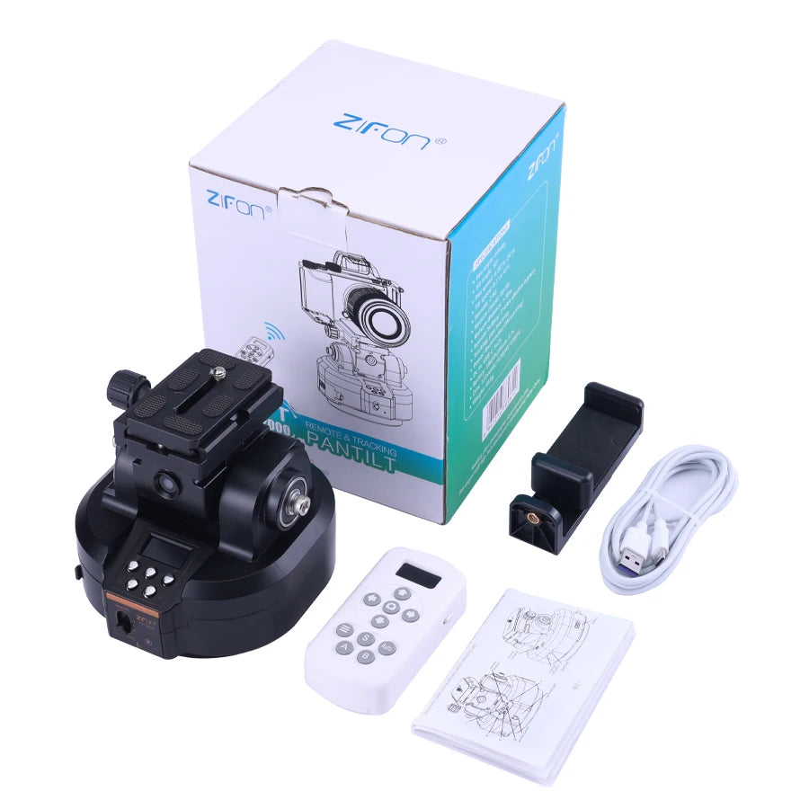 ZIFON YT2000 Remote Motorized PTZ, AI Face Recognition, Horizontal 360° Rotation for Camera Smartphone Action Camera Live Stream